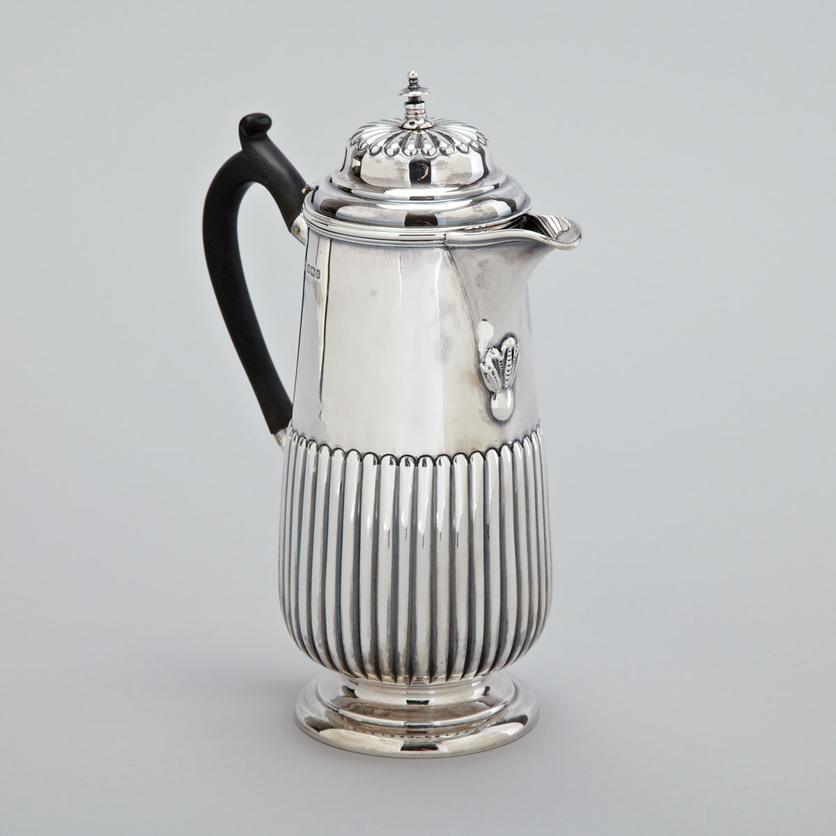 English Silver Hot Water Pot, Cooper Brothers & Sons, Sheffield, 1911