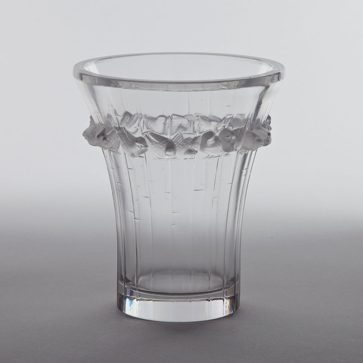‘Boulouris’, Lalique Moulded Glass Vase, post-1945