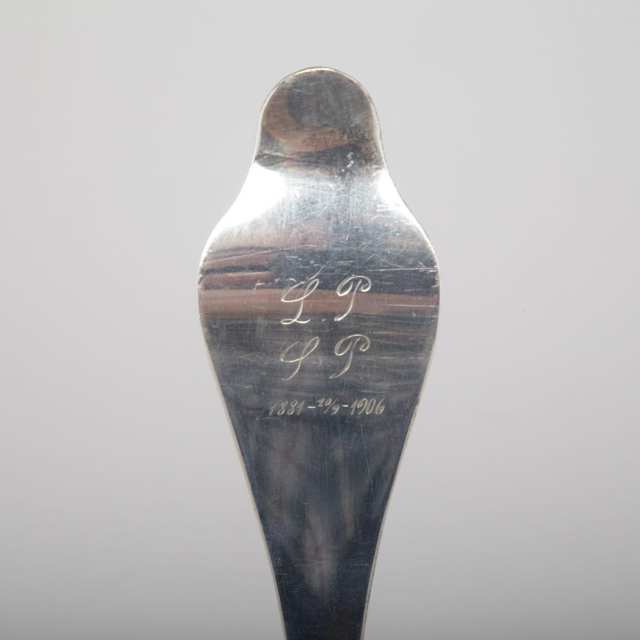 Danish Silver Engraved Dog Nose Ragout Spoon, P. Ørsnes, Aalborg, 1906