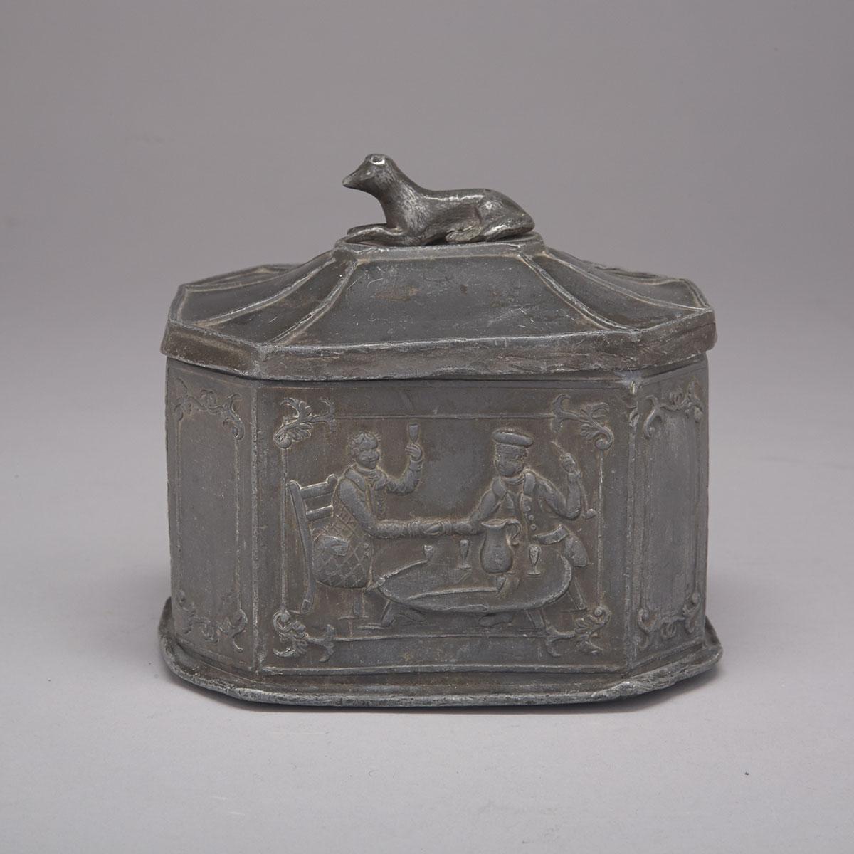 George III Octagonal Lead Tobacco Box, c.1790