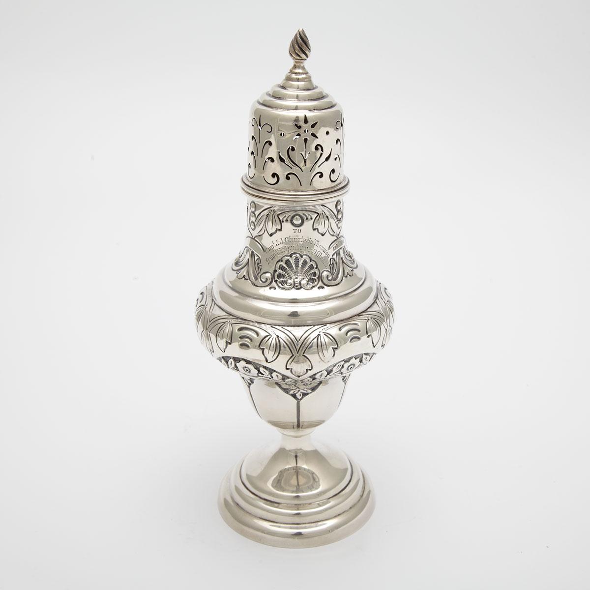 Edwardian Silver Sugar Caster, Williams Ltd., Birmingham, 1902