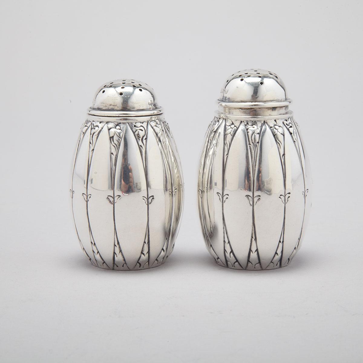 Pair of Victorian Silver Pepper Casters, Harrison Bros. & Howson, Sheffield, 1885