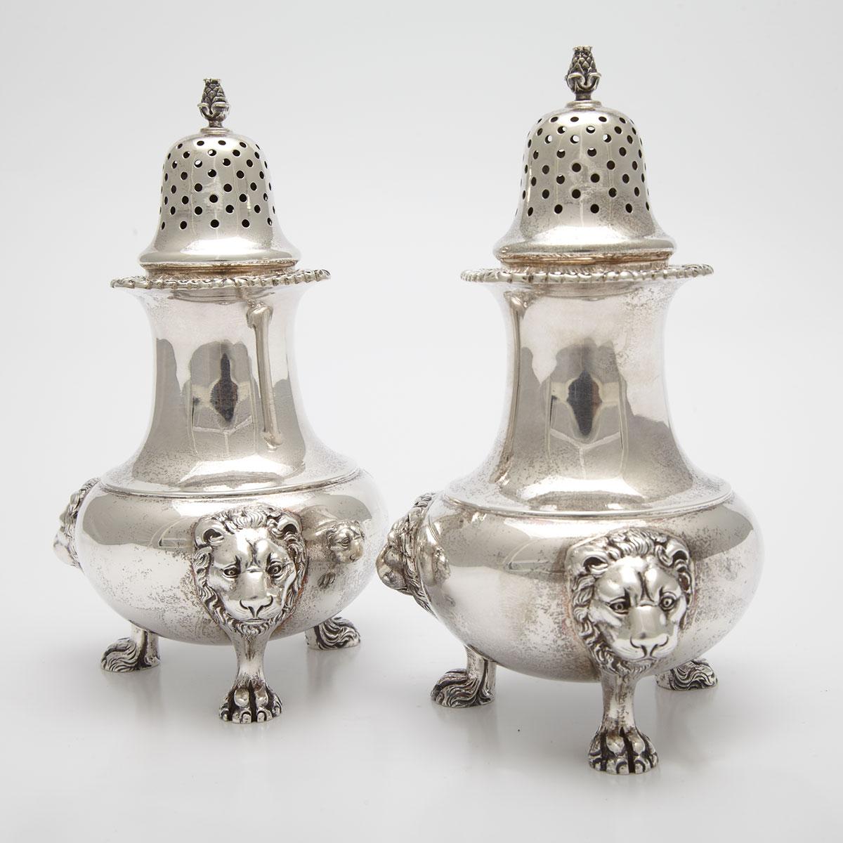 Pair of Canadian Silver Sugar Casters, Henry Birks & Sons, Montreal, Que., 1928