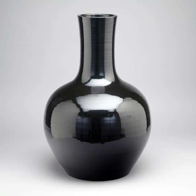 Large Black-Glazed Vase