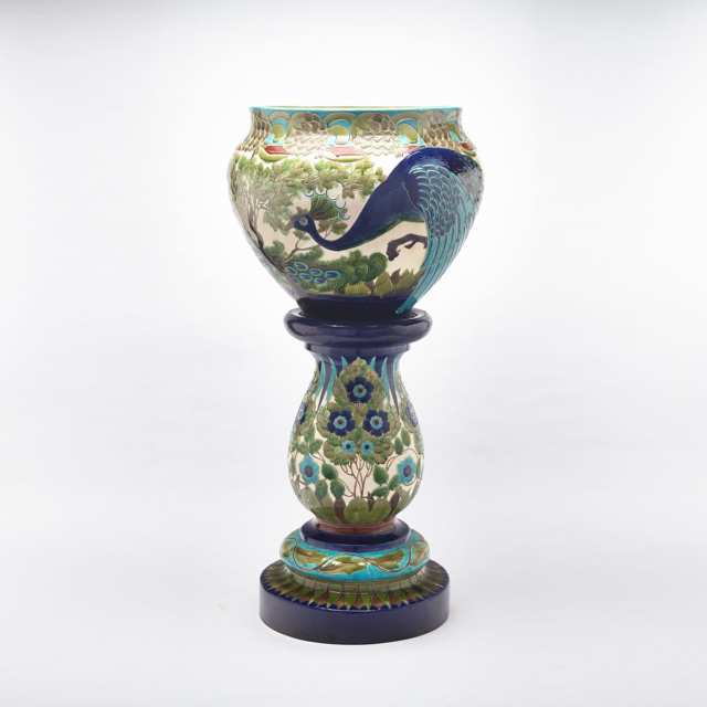 Burmantofts Faience Large Jardiniere and Stand, c.1900