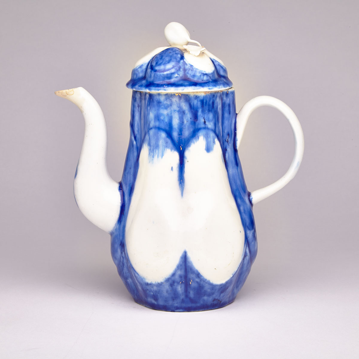West Pans ‘Littler’s Blue’ Ground Coffee Pot, c.1770