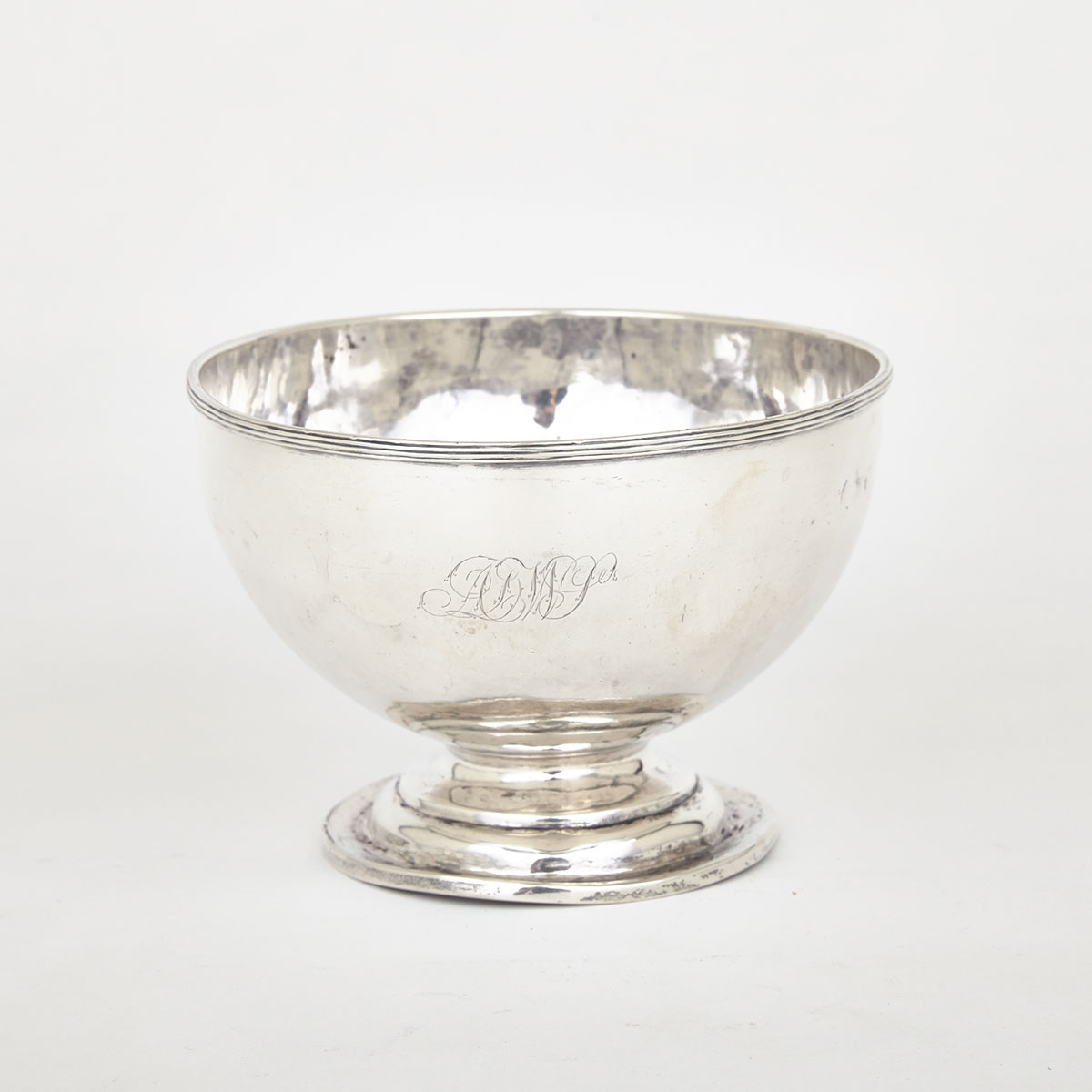 American Silver Footed Bowl, Adam Lynn, Alexandria, Virginia, c.1800