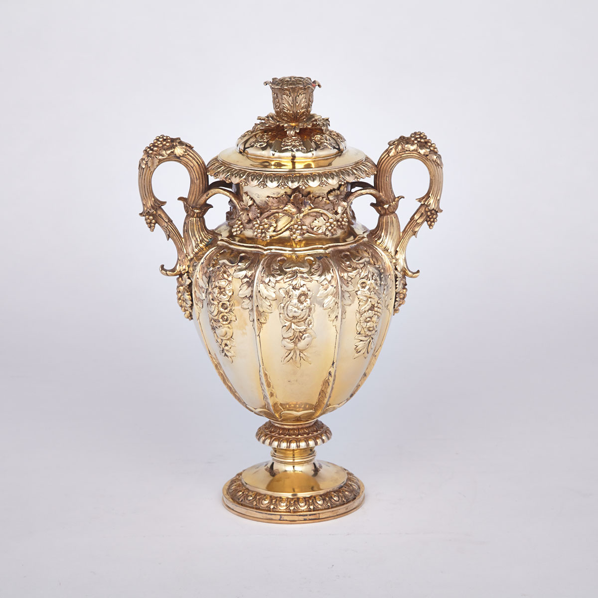 George IV Silver-Gilt Two-Handled Vase and Cover, Rebecca Emes & Edward Barnard, London, 1826