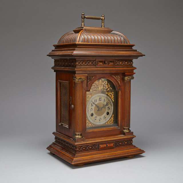 Junghans ‘Symphonion’ Musical Musical Walnut Bracket Clock, c.1890