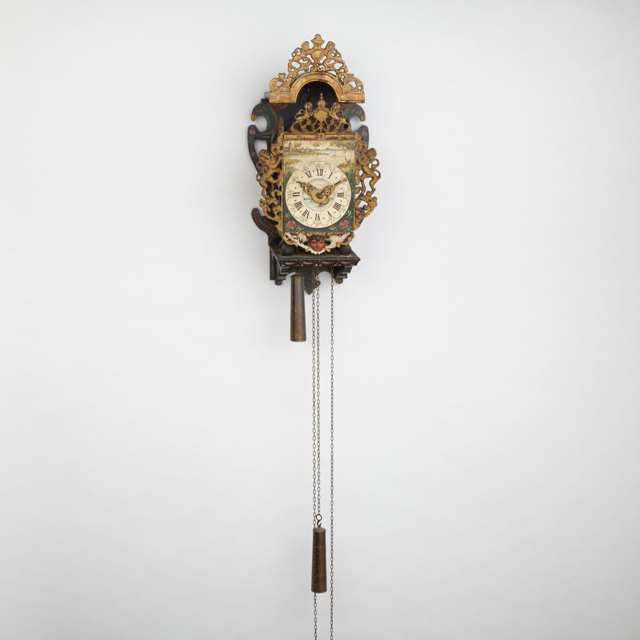 Dutch or Frisian Wall Clock (Stoelklok), 19th/early 20th century