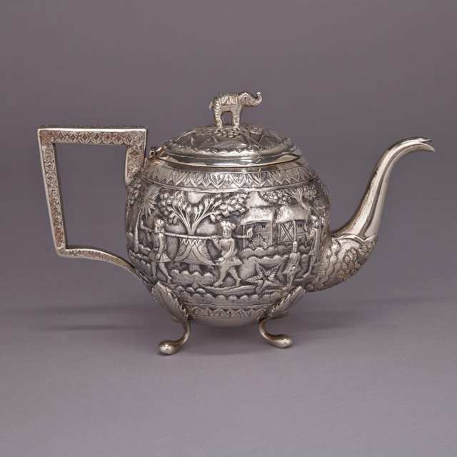 Indian Silver Teapot, c.1880