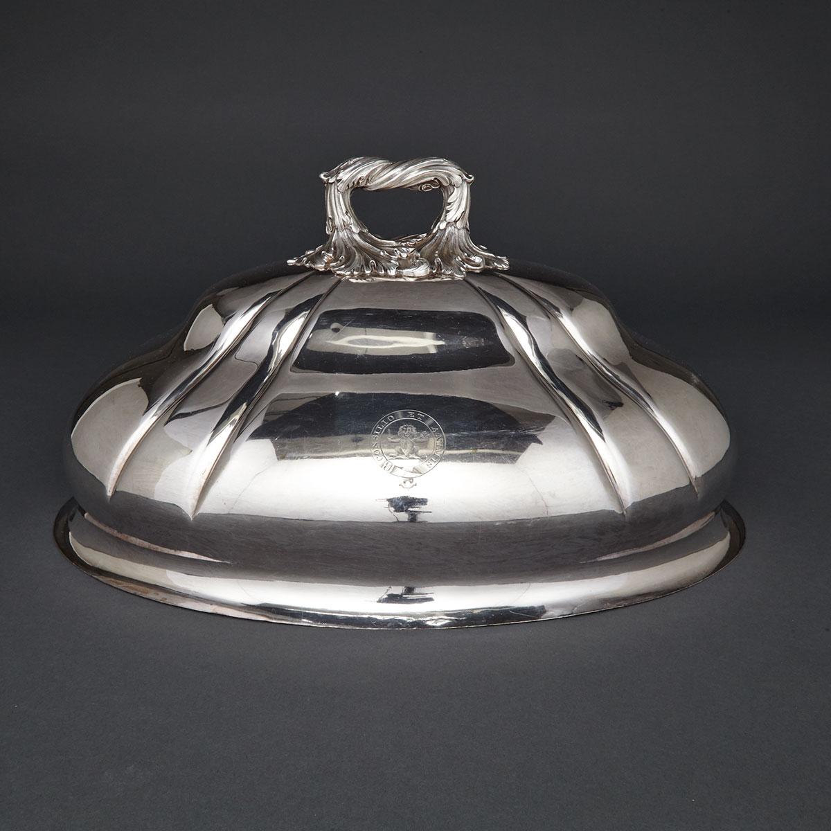 Old Sheffield Plate Oval Meat Dish Cover, Matthew Boulton, c.1830