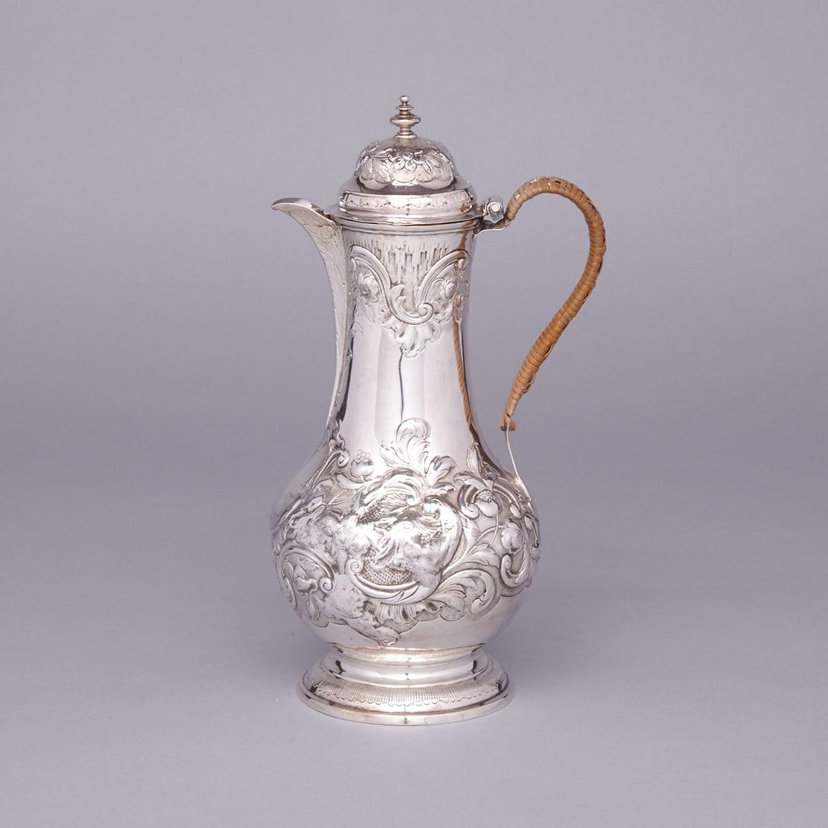 George II Silver Hot Water Pot, Thomas Whipham, London, 1752