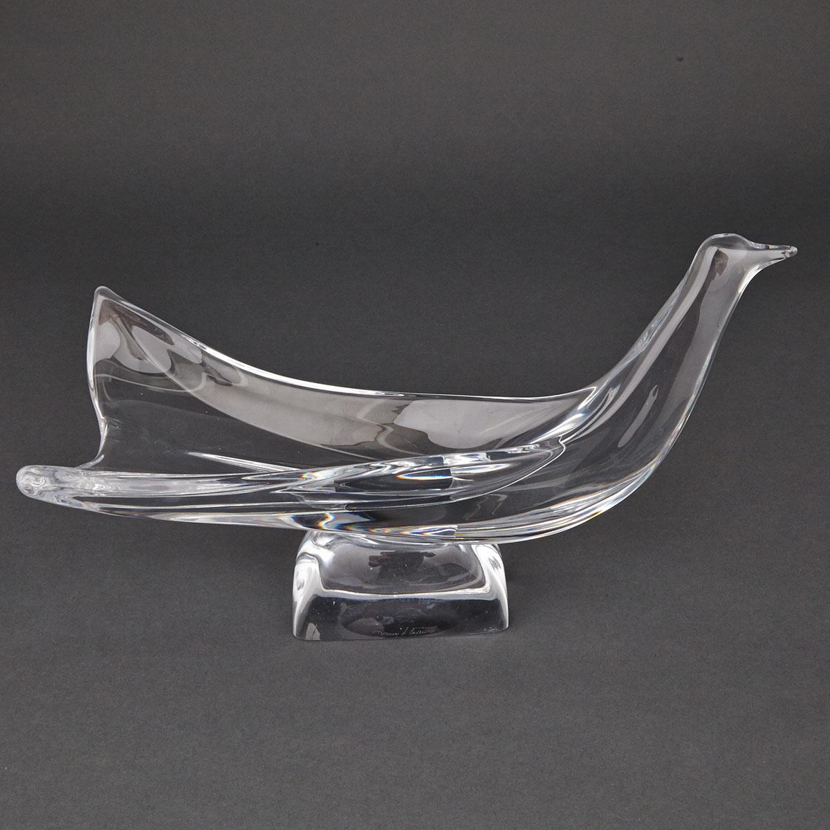 Daum Glass Bird-Form Bowl, 20th century