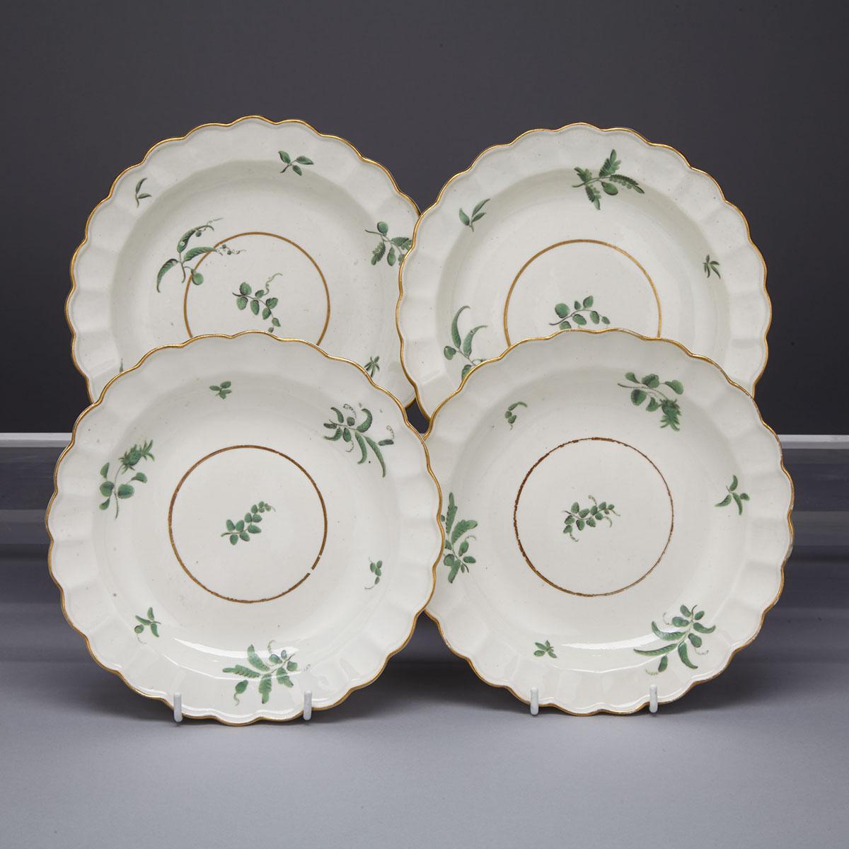 Four Worcester Plates, c.1775
