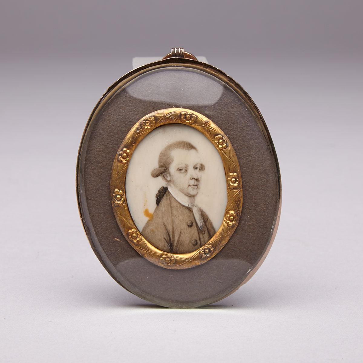 Manner of James Ferguson Portrait Miniature on Ivory, mid 18th century