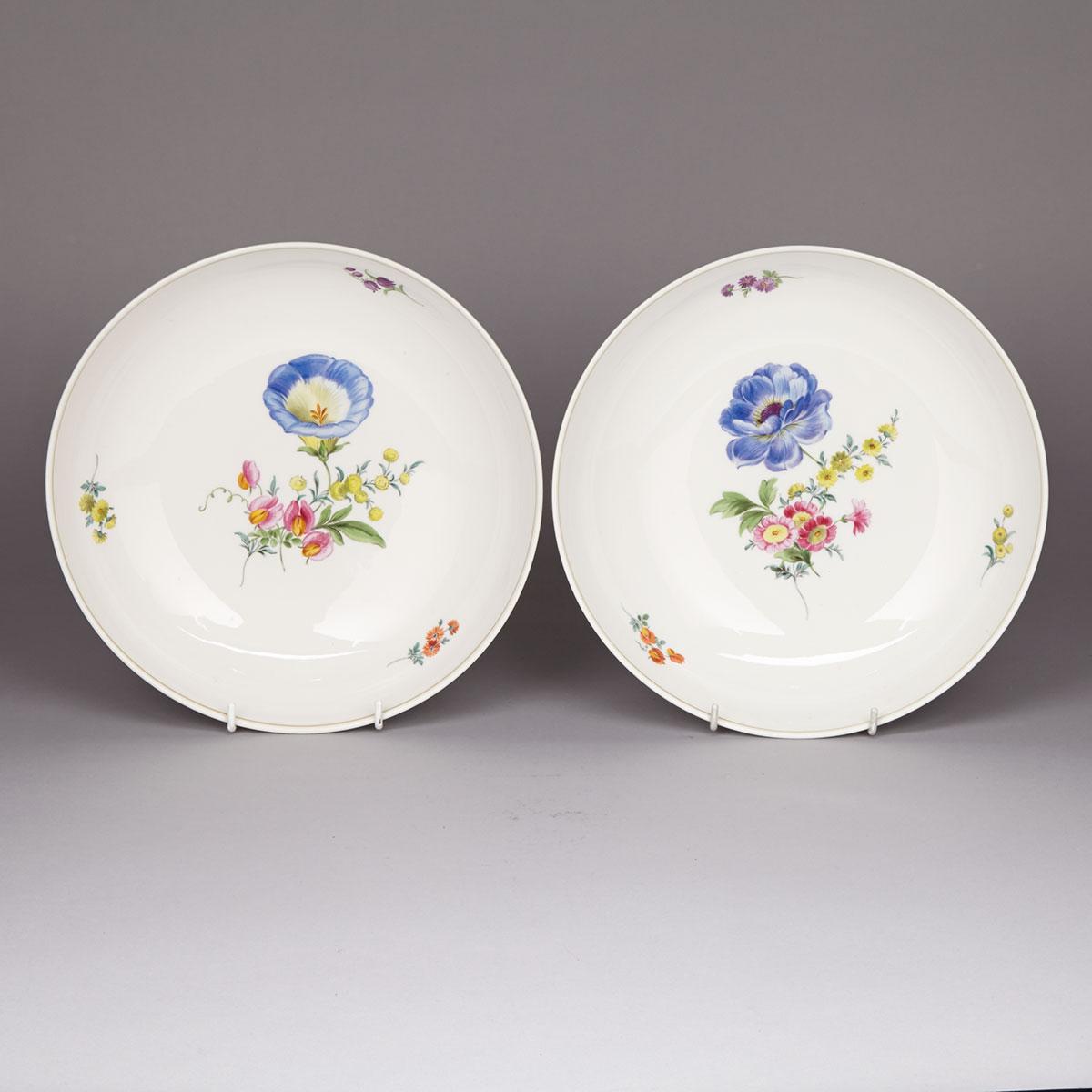 Pair of Meissen Shallow Bowls, 20th century