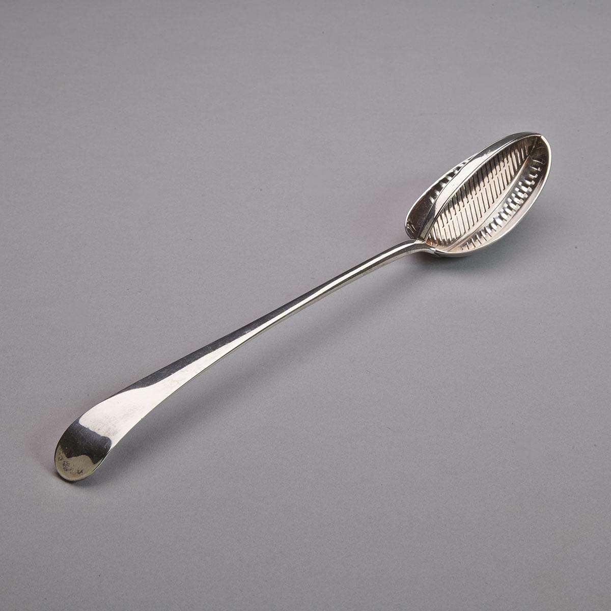 George III Silver Old English Pattern Serving Spoon, Hester Bateman, London, 1790