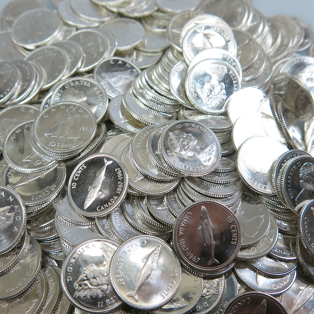 549 Canadian Silver Dimes