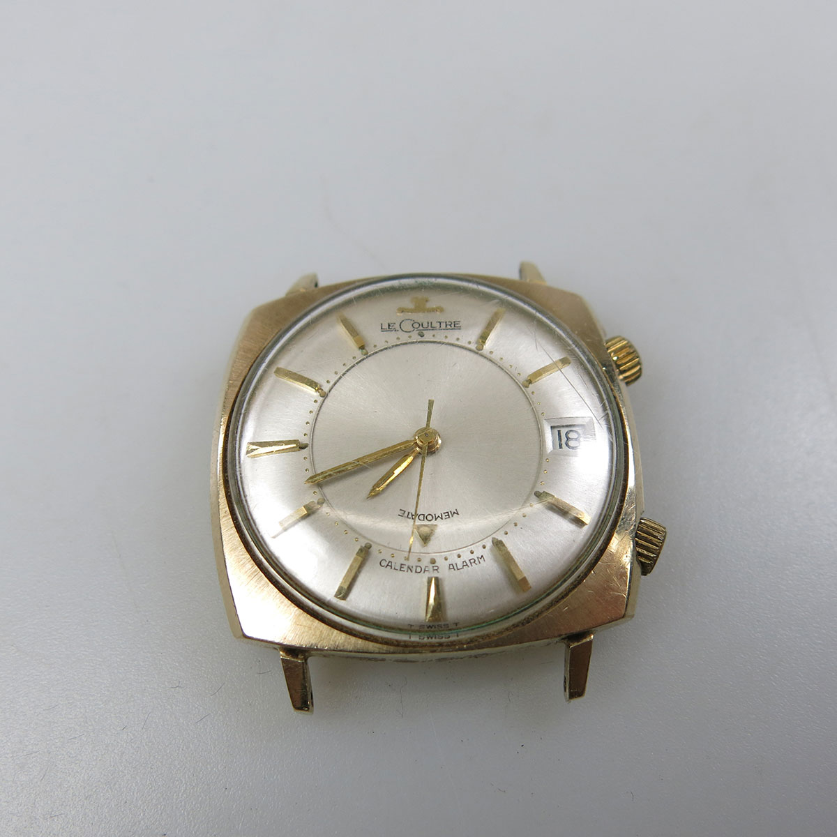LeCoultre Wristwatch With Date And Alarm