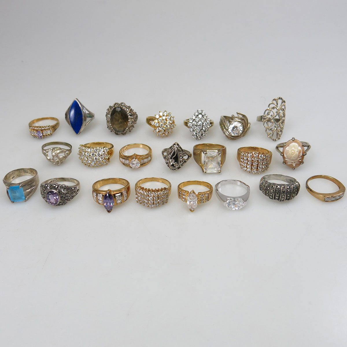 22 Various Silver Rings
