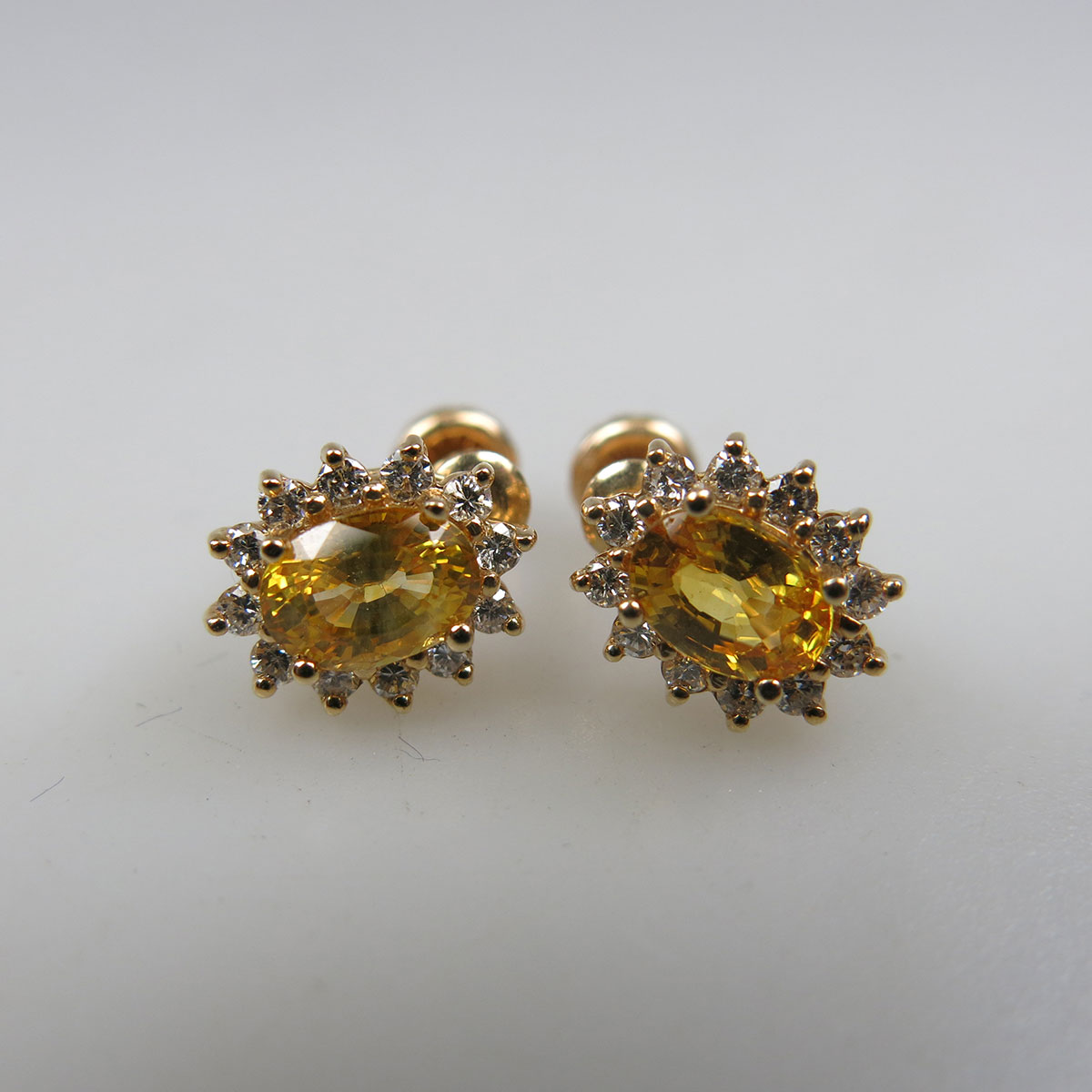 Pair Of 14k Yellow Gold Screw-Back Earrings