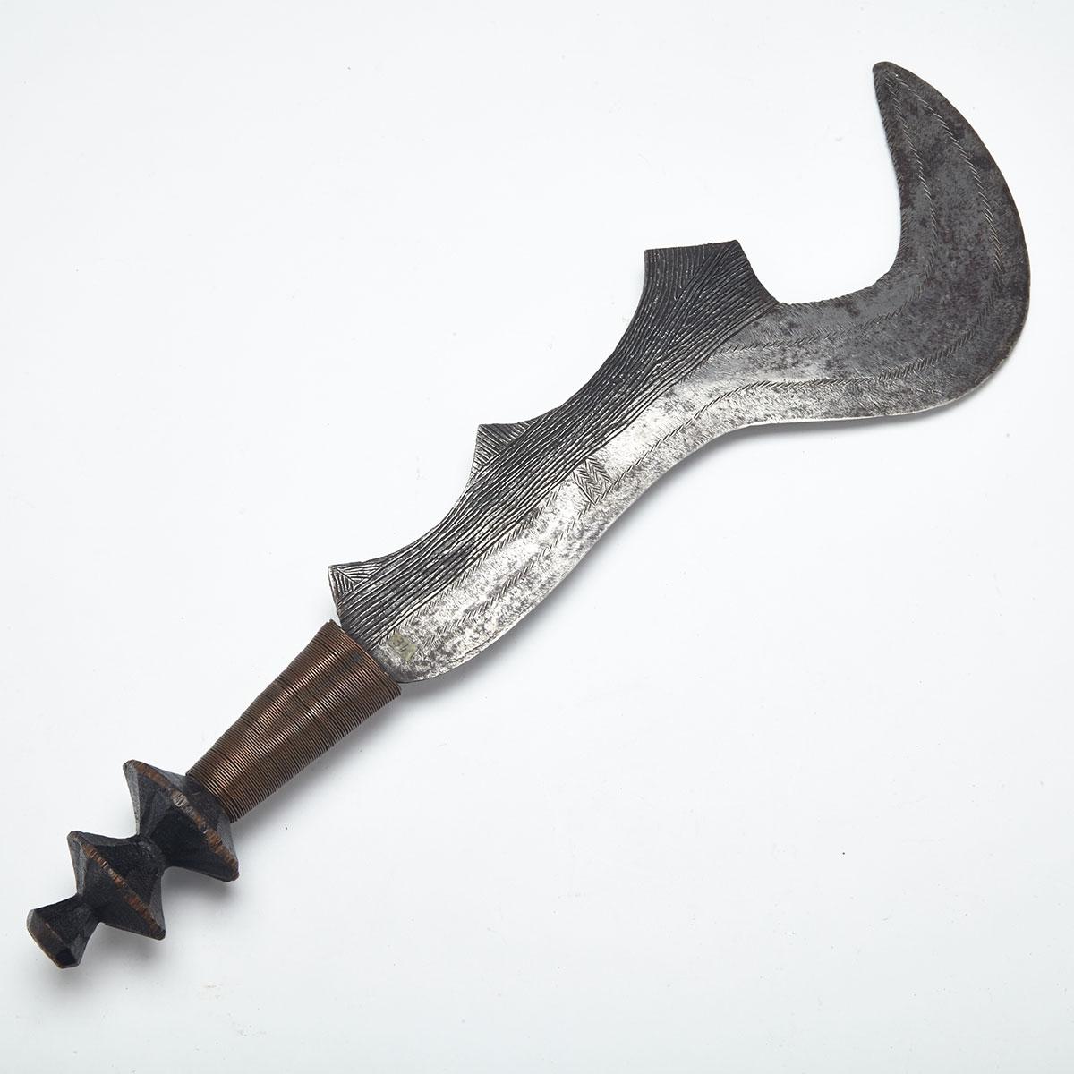 African Ngombe Ngulu Small Executioner’s Sword, 19th century