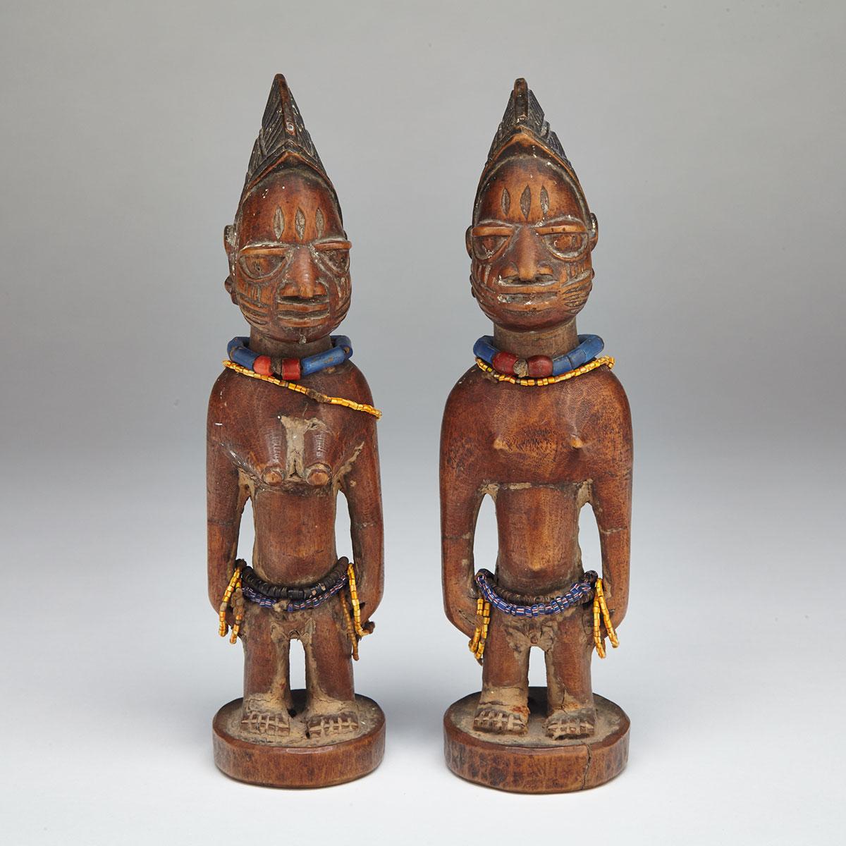 Pair of Yoruba Twin (Ibeji) Figures, mid 20th century