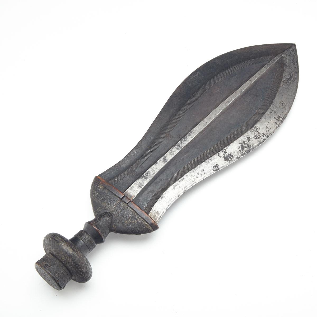 African Kuba Ceremonial Prestige Knife (Ikula), 19th century