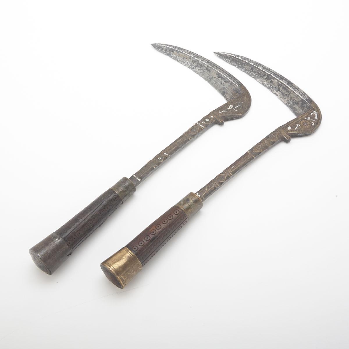 Two Afghanistan Banochie Lohar Axes, Khayber Pass, 19th century