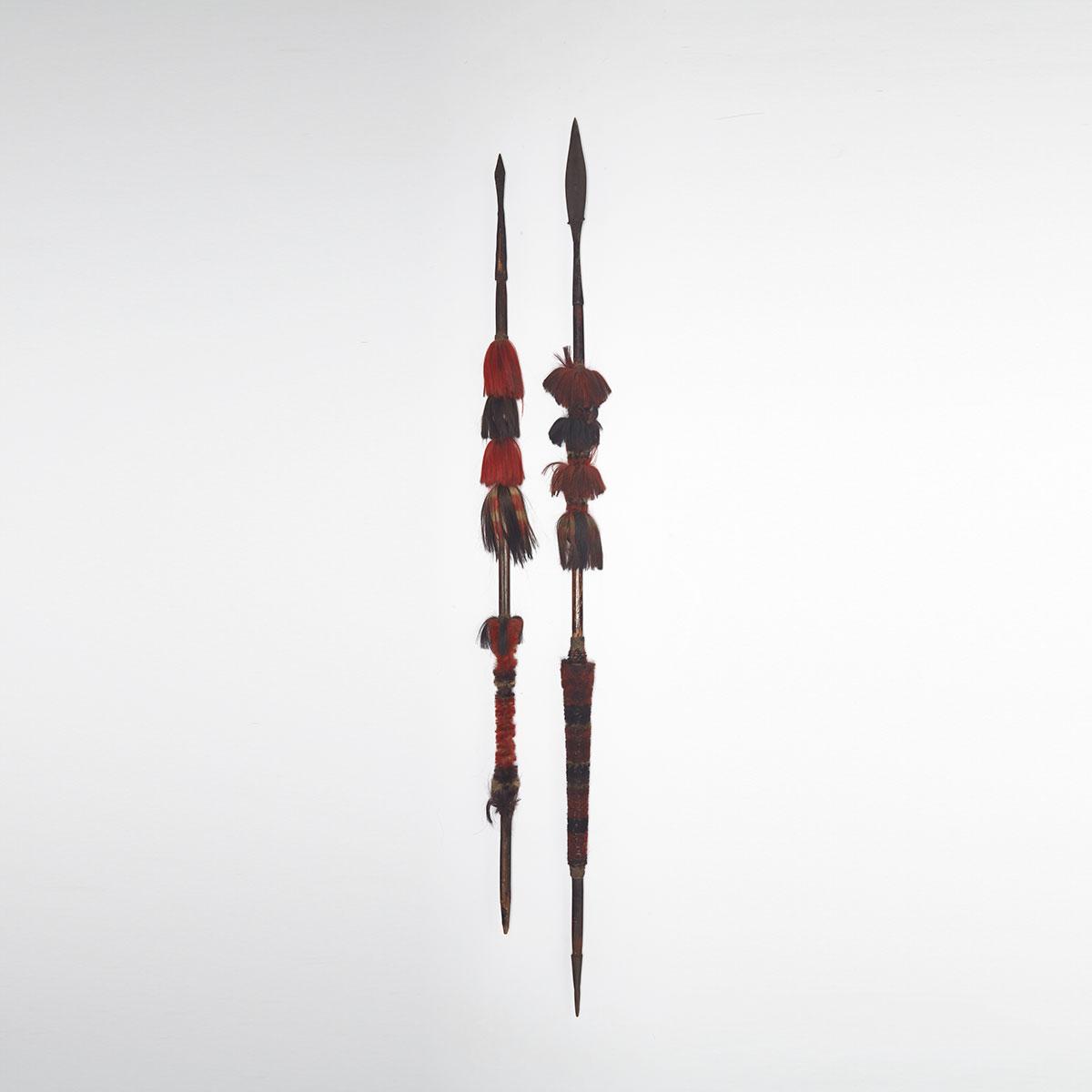 Two Nagaland Mao or Konyak Spears, 19th/20th century