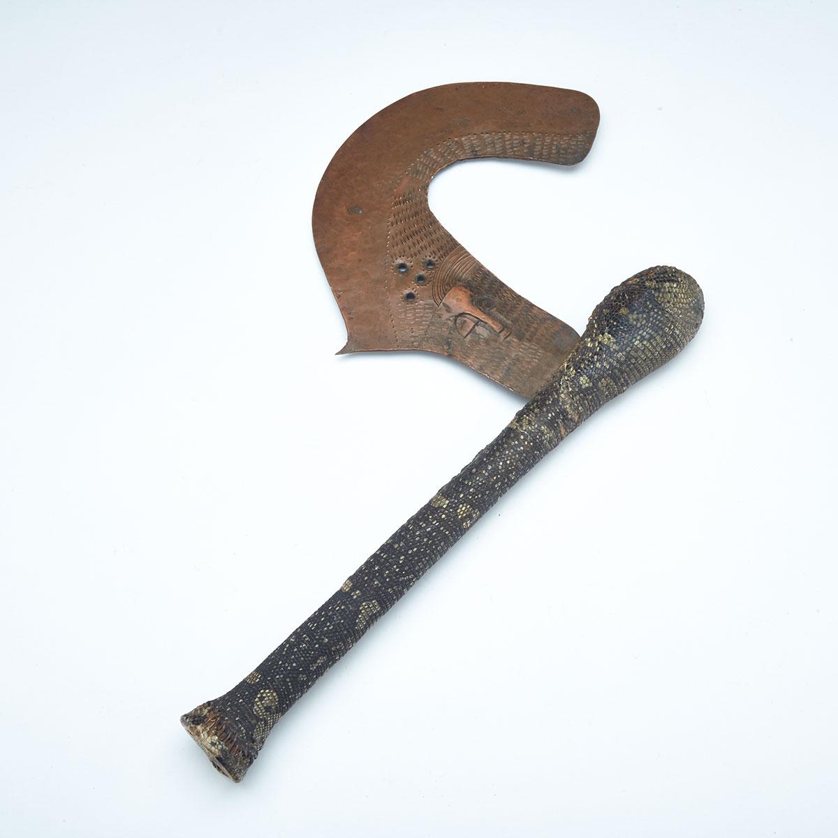 African Songye/Nsapo Ceremonial or Prestige Axe, 19th/20th century