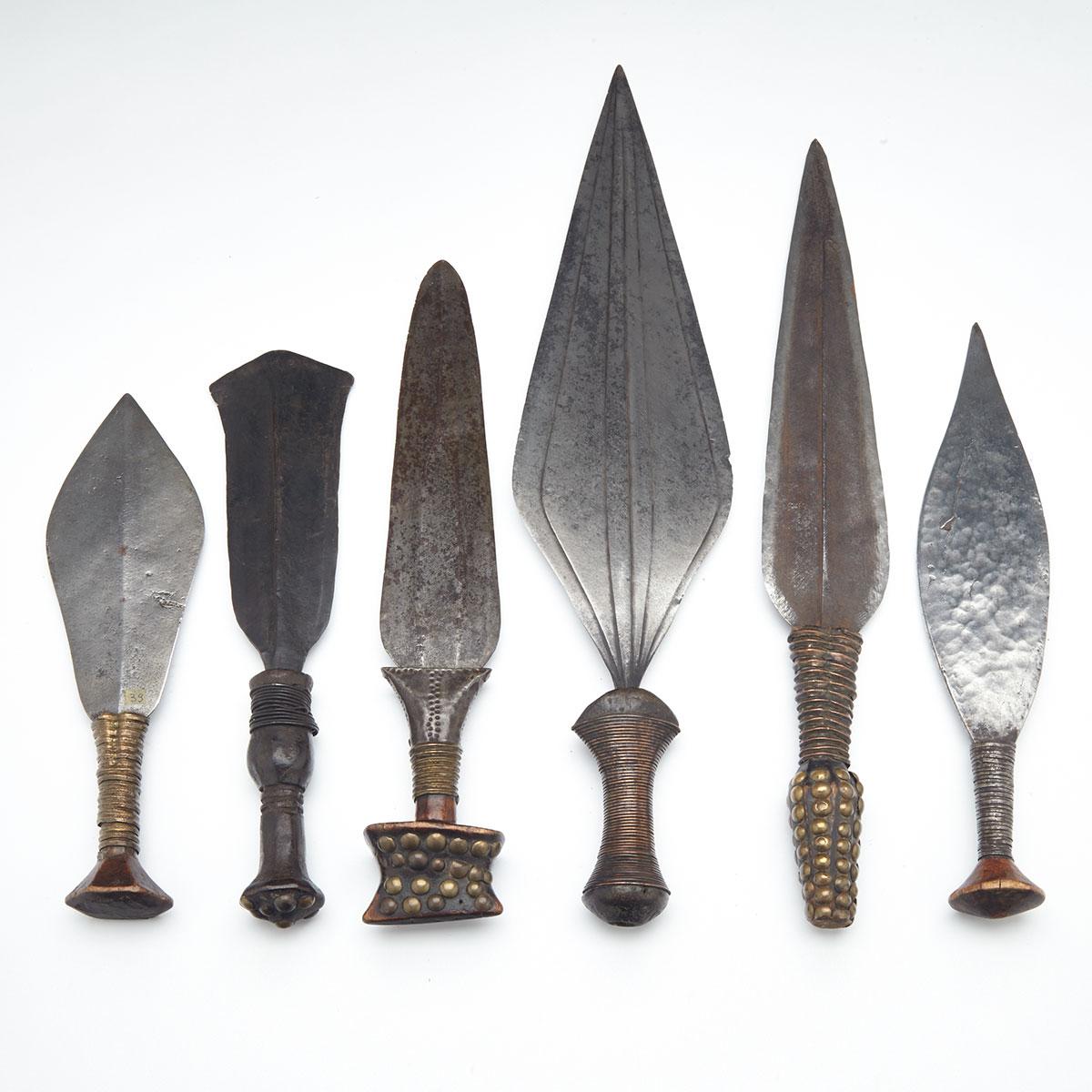 Six African Short Swords, 19t/20th century