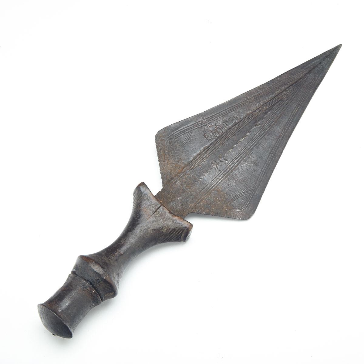 African Tetela Dagger, Zaire, 19th century