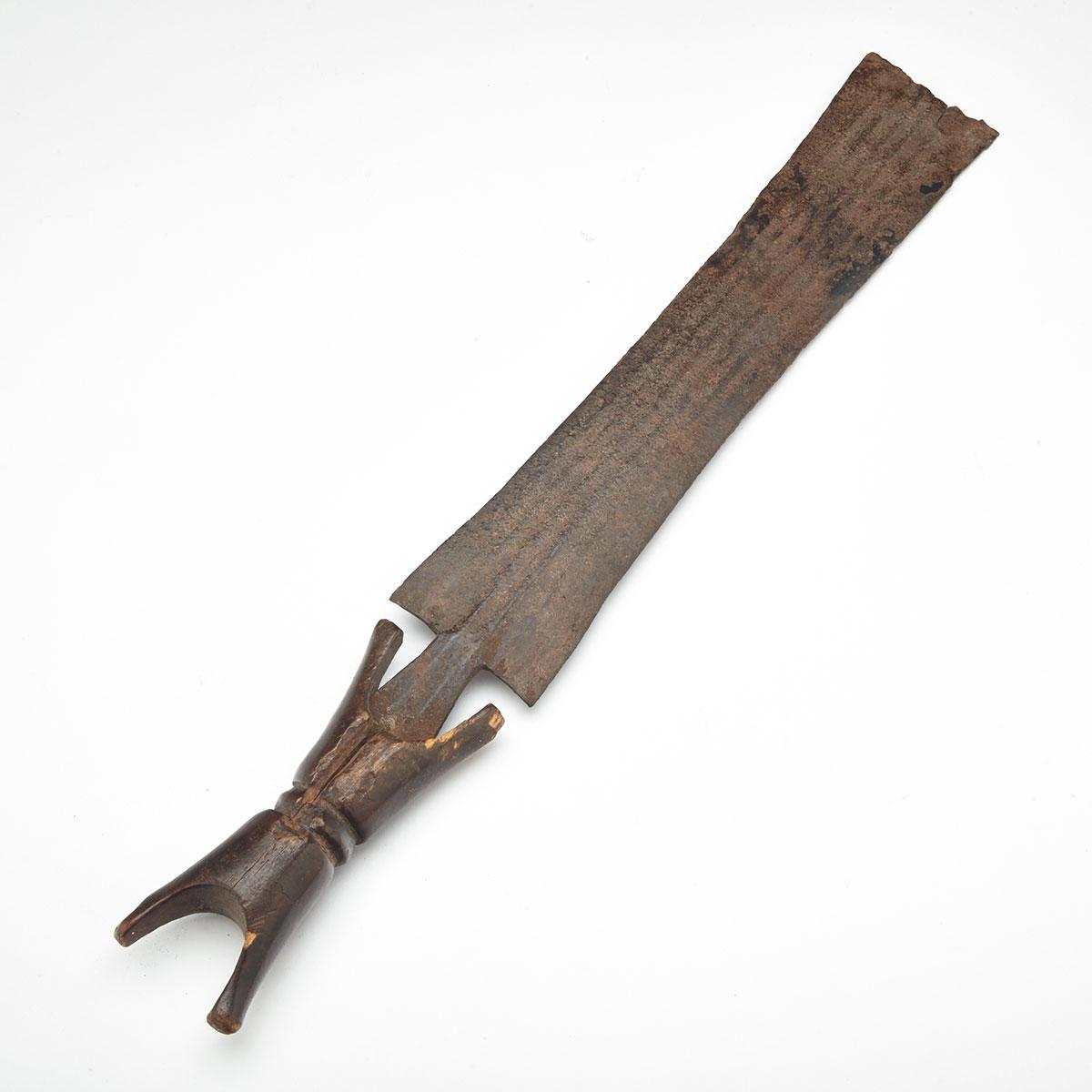 West African Tikar Sword Knife,  Cameroon, 19t/20th century