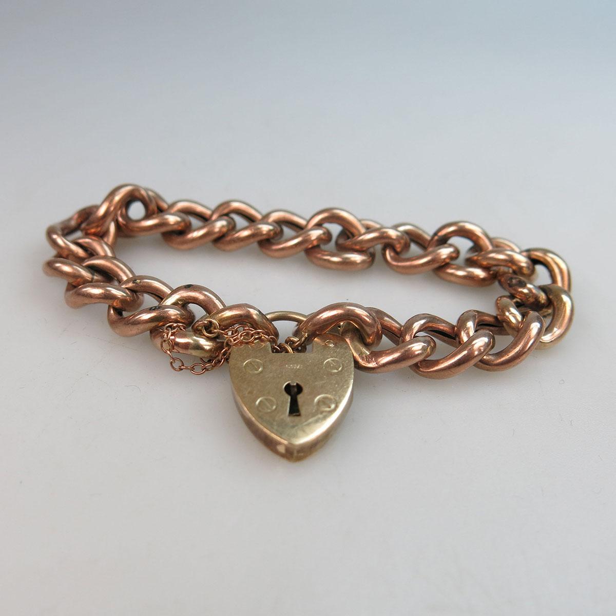 9k Rose Gold Curb Link Bracelet