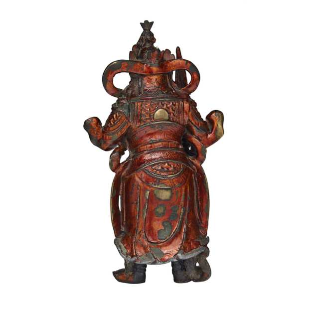 Lacquered Bronze Figure of Weituo, 16th/17th Century