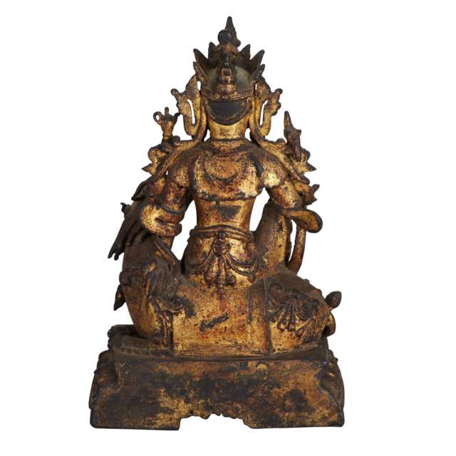 Gilded Bronze Figure of Guanyin, 15th/16th Century