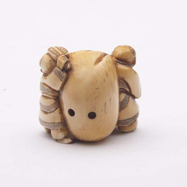 Ivory Carved Netsuke of Two Chinese Boys, Circa 1930’s