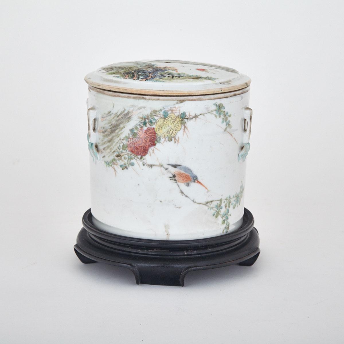 Famille Rose Pot and Cover, Early 20th Century