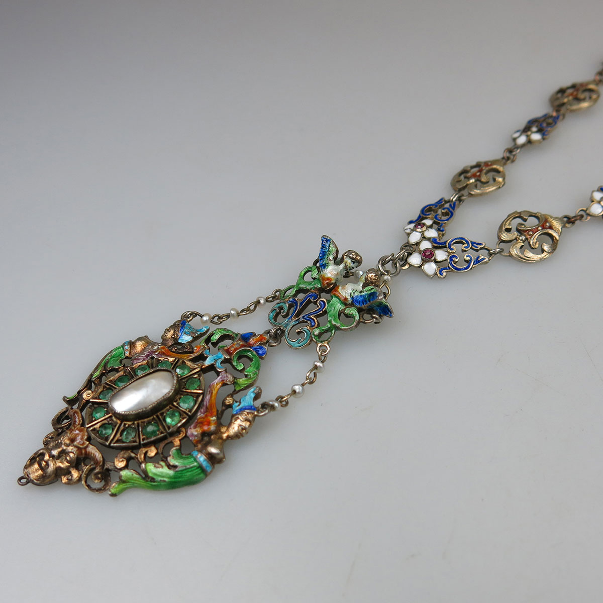 Silver Renaissance Revival Necklace
