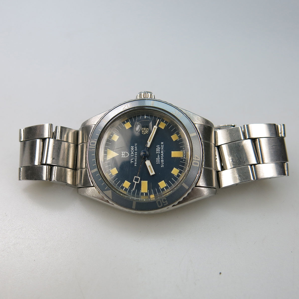 Tudor Princess Date “Blue Snowflake” Mini Submariner Wristwatch