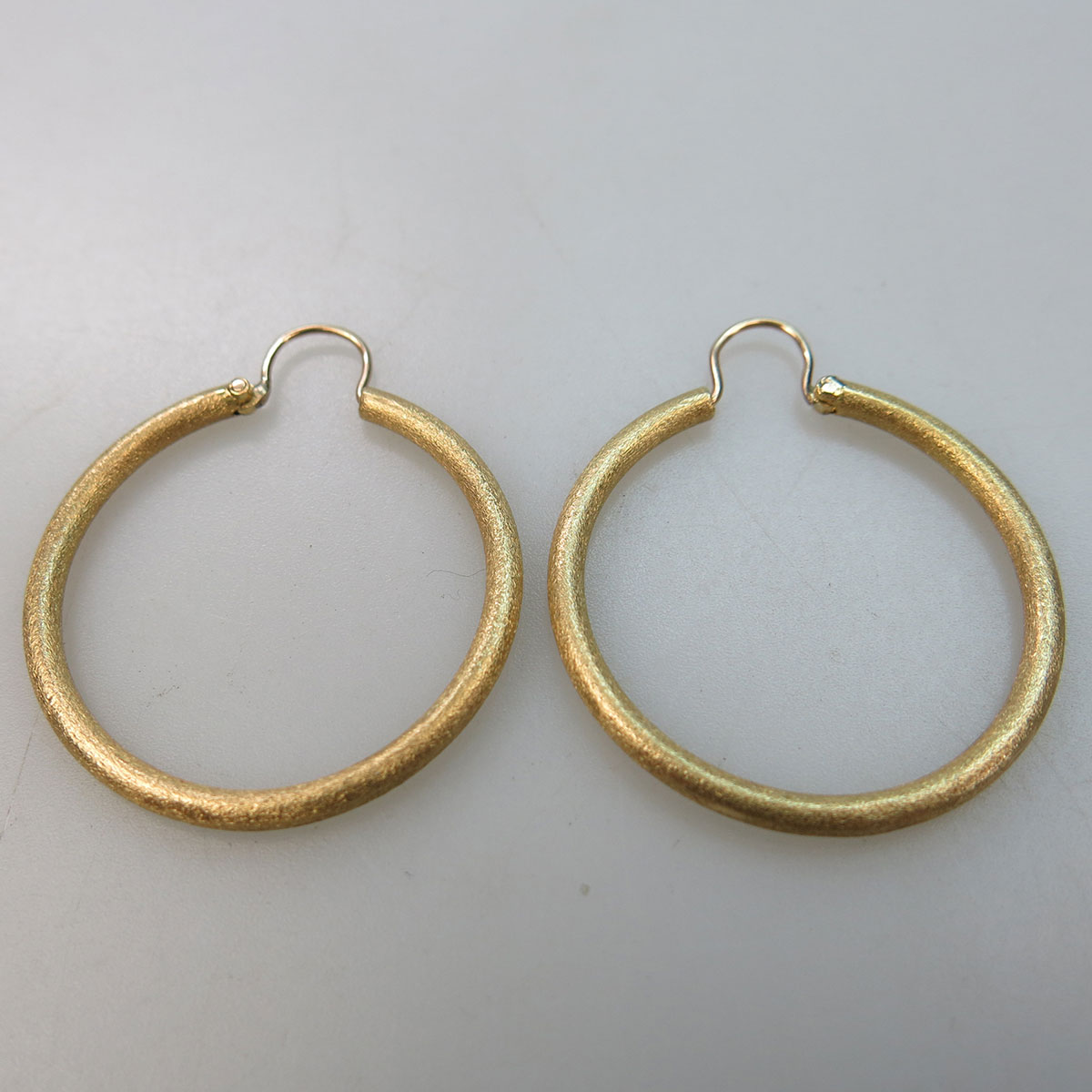 Pair Of 18k Yellow Gold Hoop Earrings