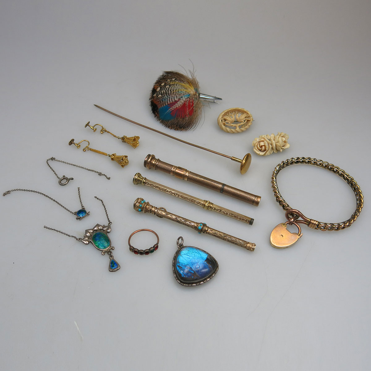 Small Quantity Of Gold, Gold-Filled And Silver Jewellery, Etc