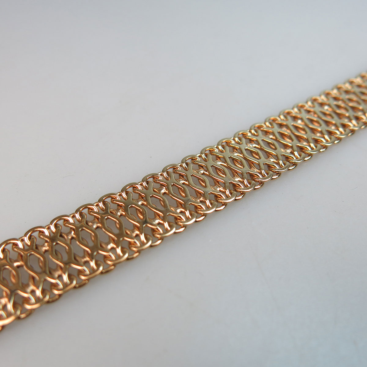 Swedish 18k Yellow Gold Strap Bracelet