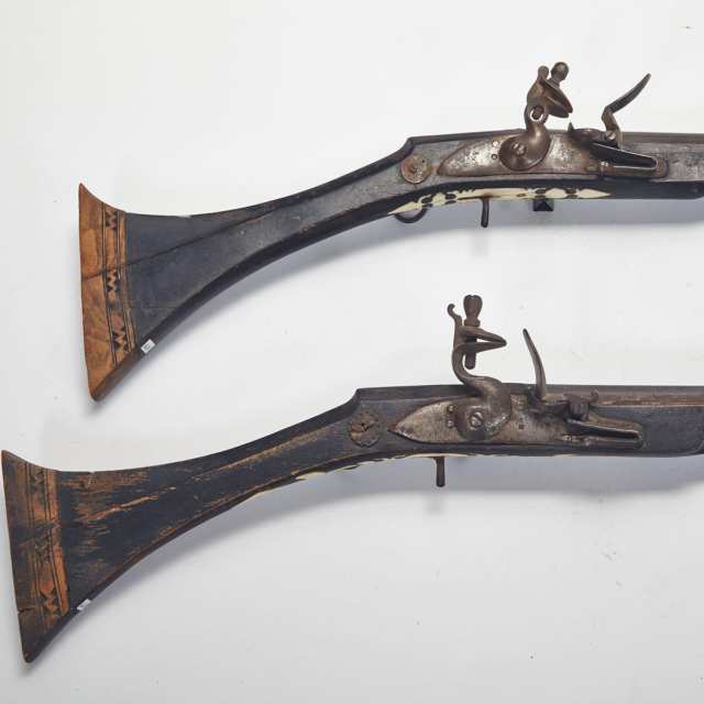 Two North African Flintlock Muskets, 19th century
