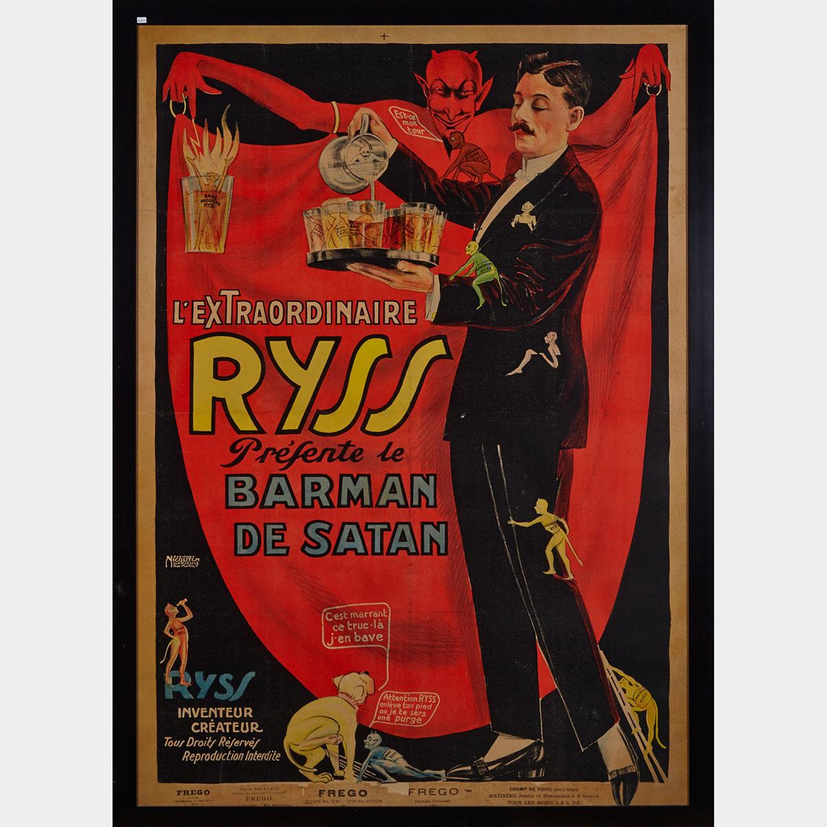 Large French Chromolithograph Advertising Poster, early 20th century
