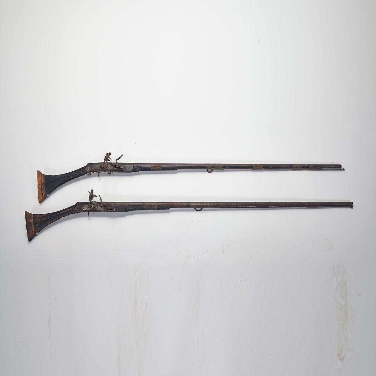 Two North African Flintlock Muskets, 19th century
