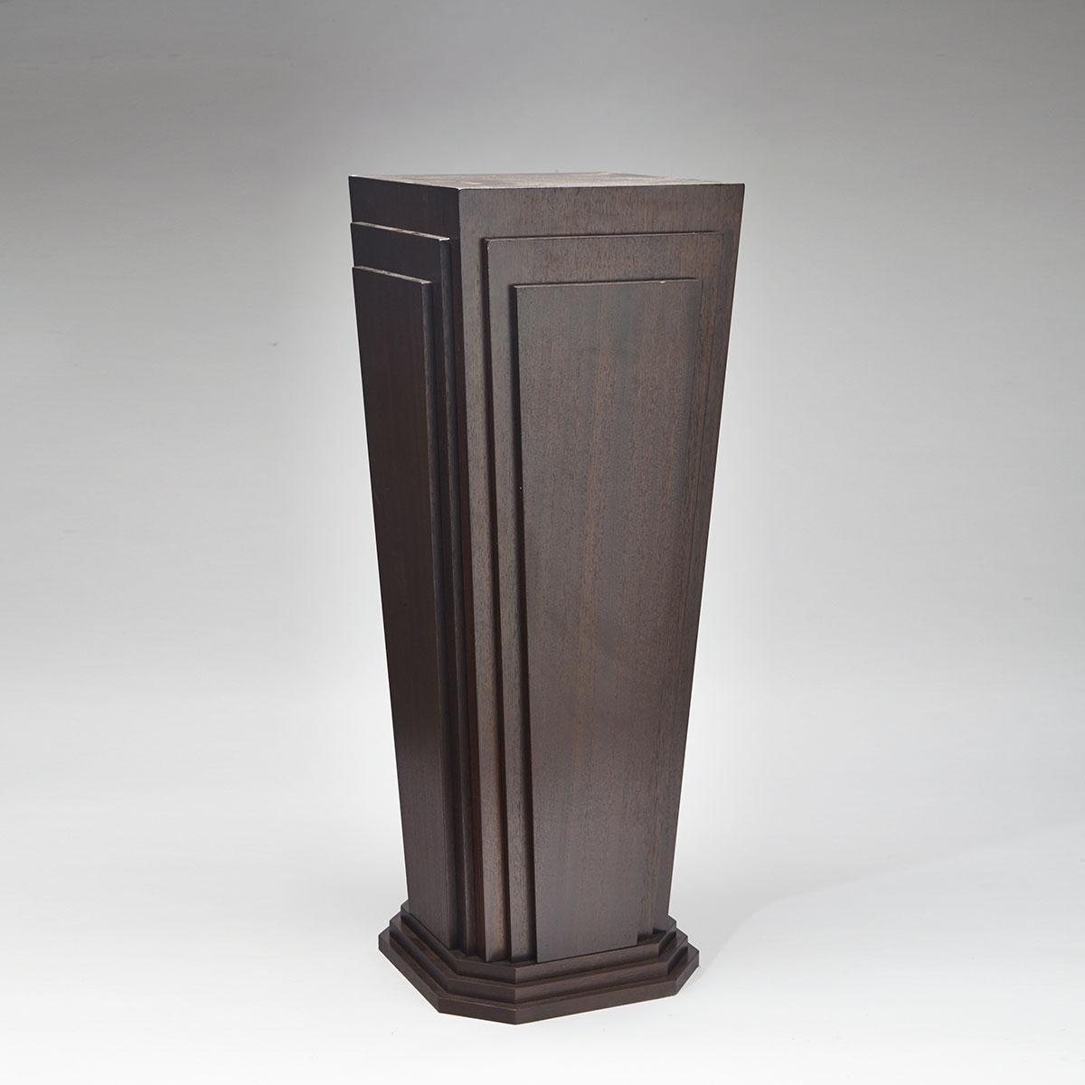 Art Deco Style Mahogany Pedestal Stand, late 20th century