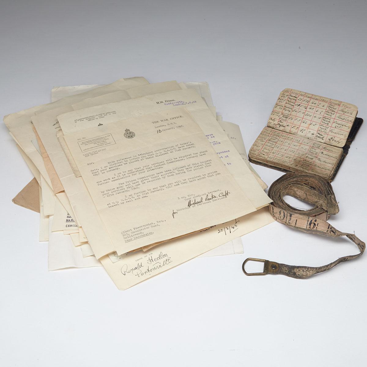 Archive of Material formerly the Property of Hangman Henry Albert Pierrepoint (1878-1922)